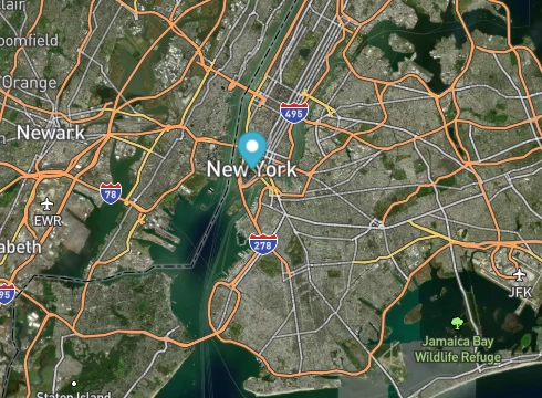 New York City Satellite Map